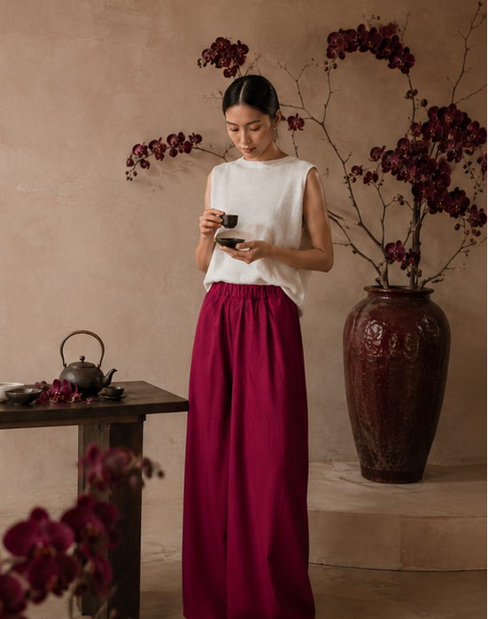 Ting Pants in Sacred Maroon