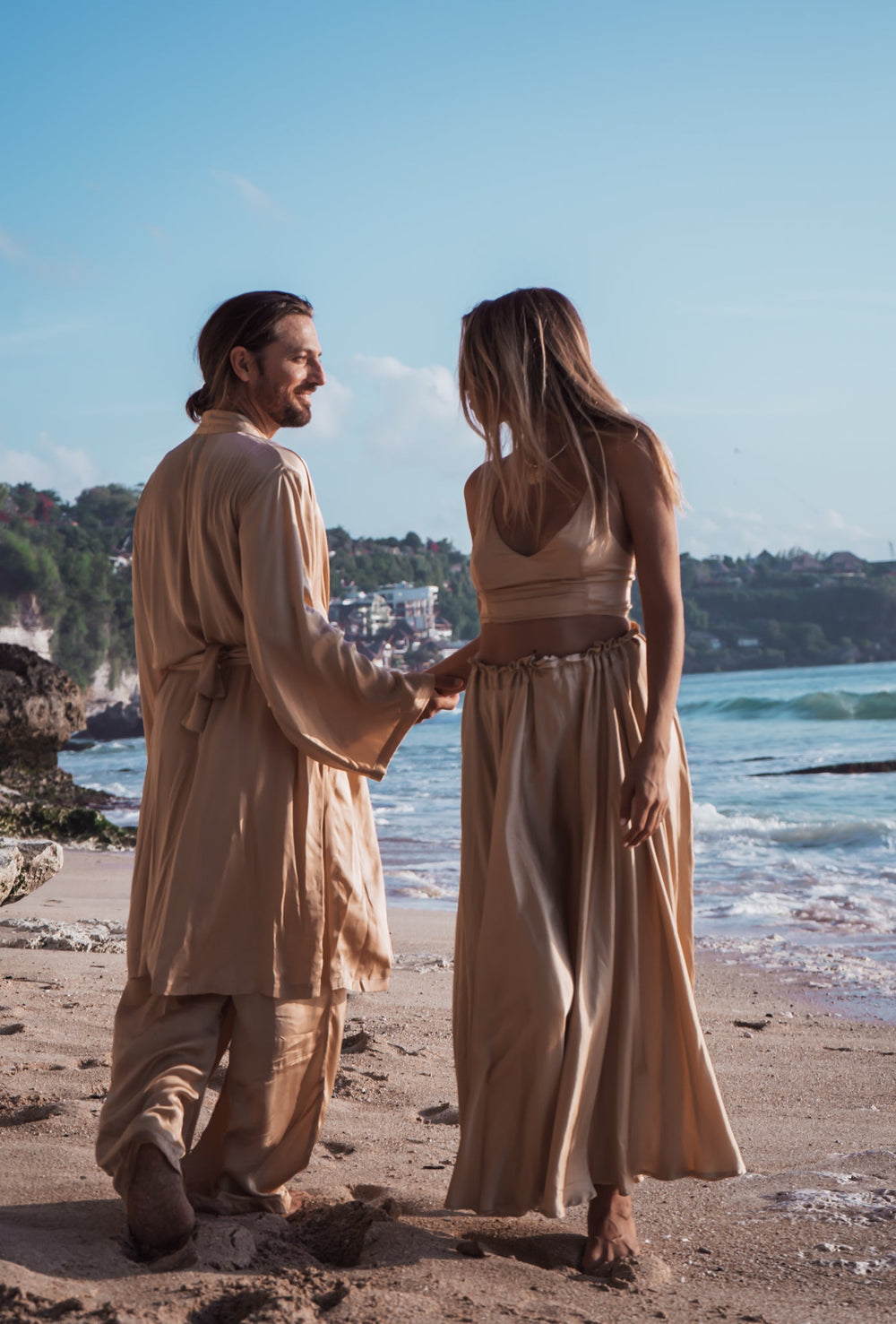 Dao Pant - Silk Viscose - Golden Pearl Tiyara Soul Wear