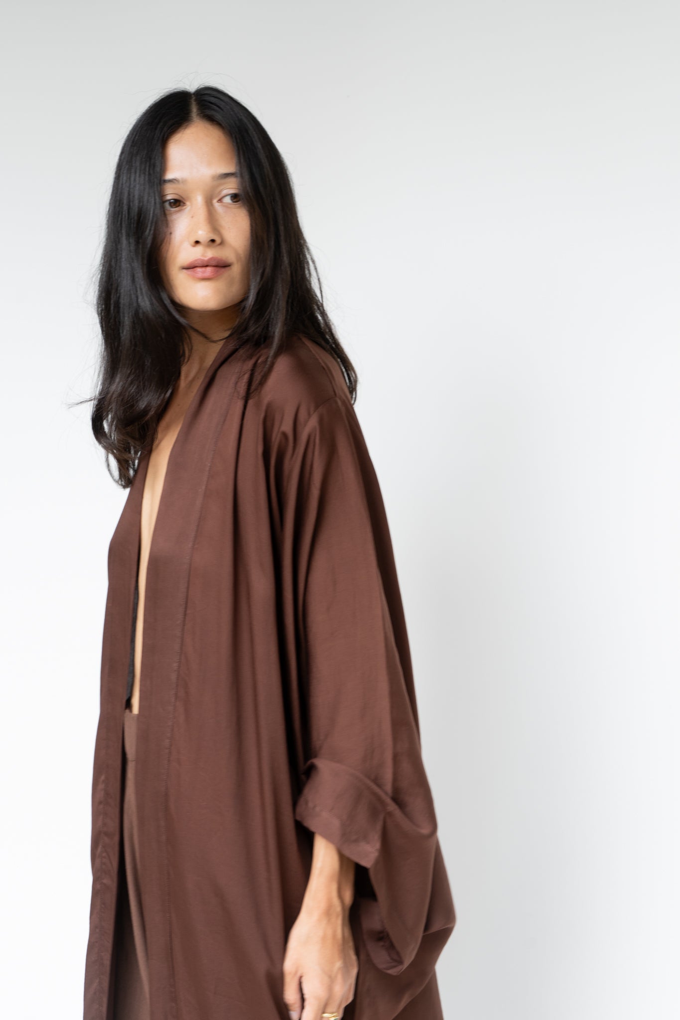 Nuwa Kimono - Tencel - Brown
