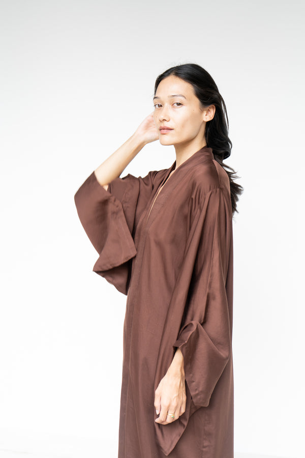 Nuwa Kimono - Premium Rayon - Brown