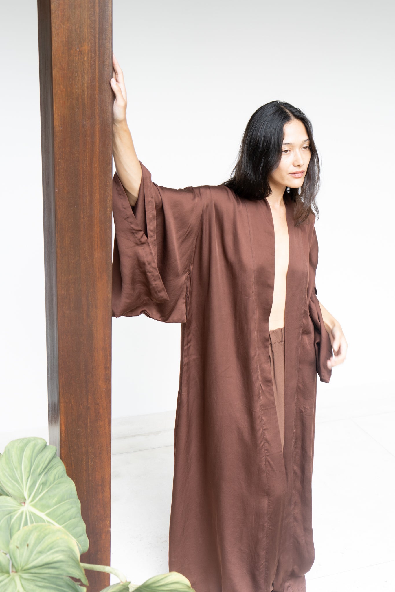 Nuwa Kimono - Tencel - Brown