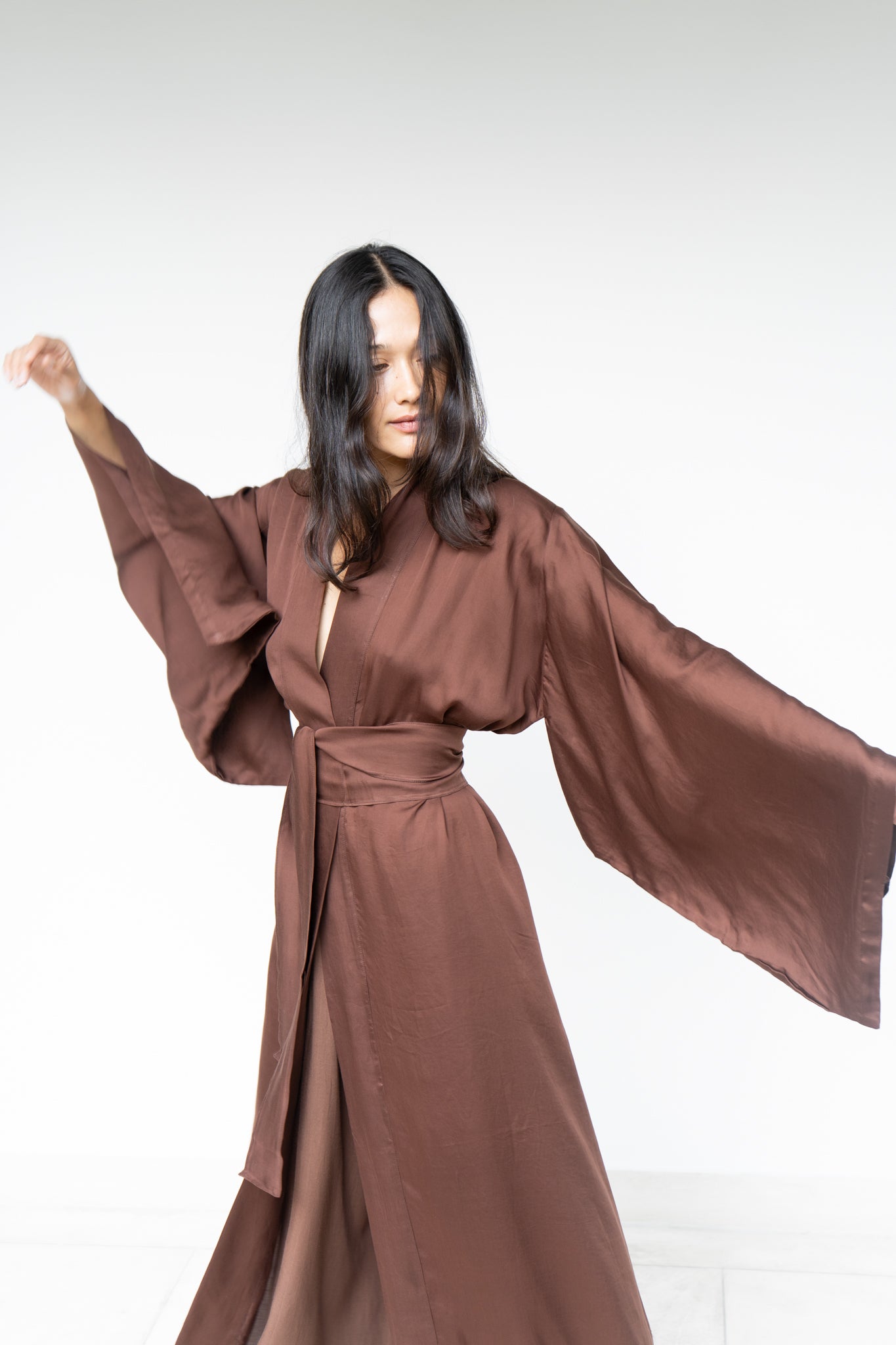 Nuwa Kimono - Tencel - Brown