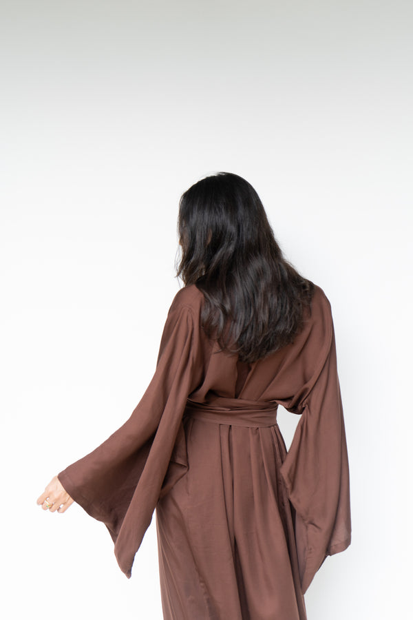 Nuwa Kimono - Premium Rayon - Brown