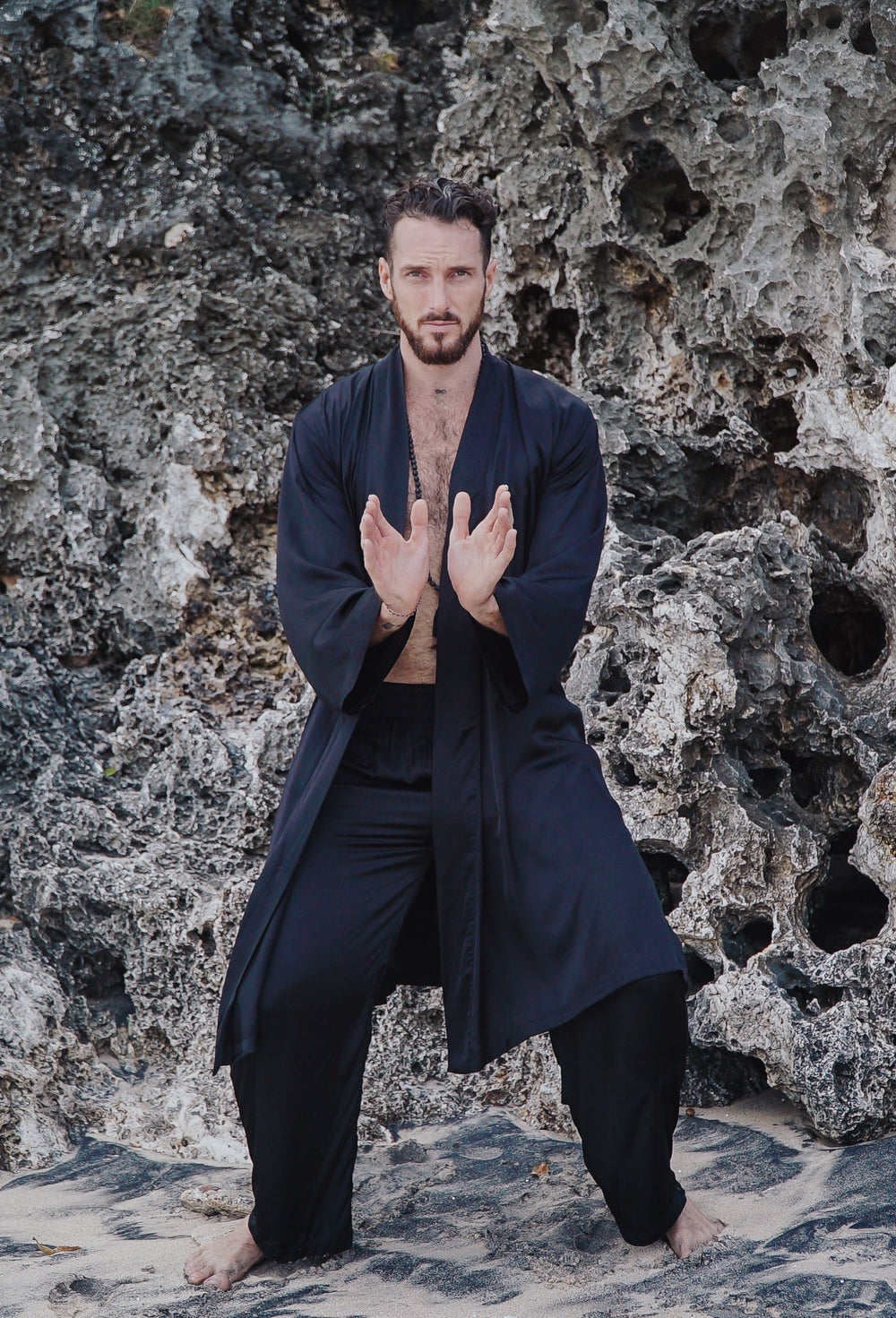 Dao Pant - Silk Viscose - Black Onyx Tiyara Soul Wear