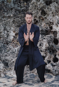Dao Pant - Silk Viscose - Black Onyx Tiyara Soul Wear