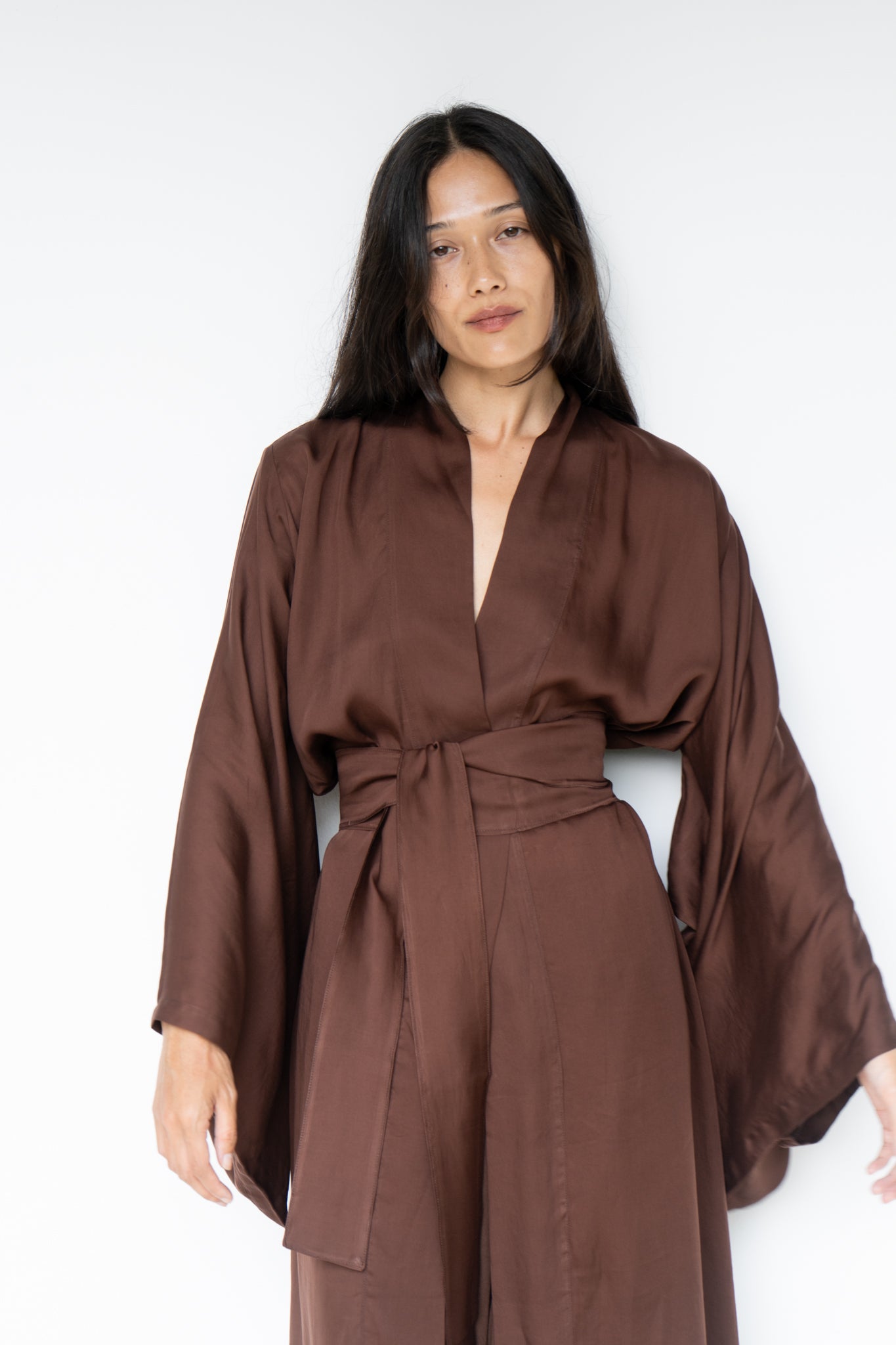 Nuwa Kimono - Tencel - Brown