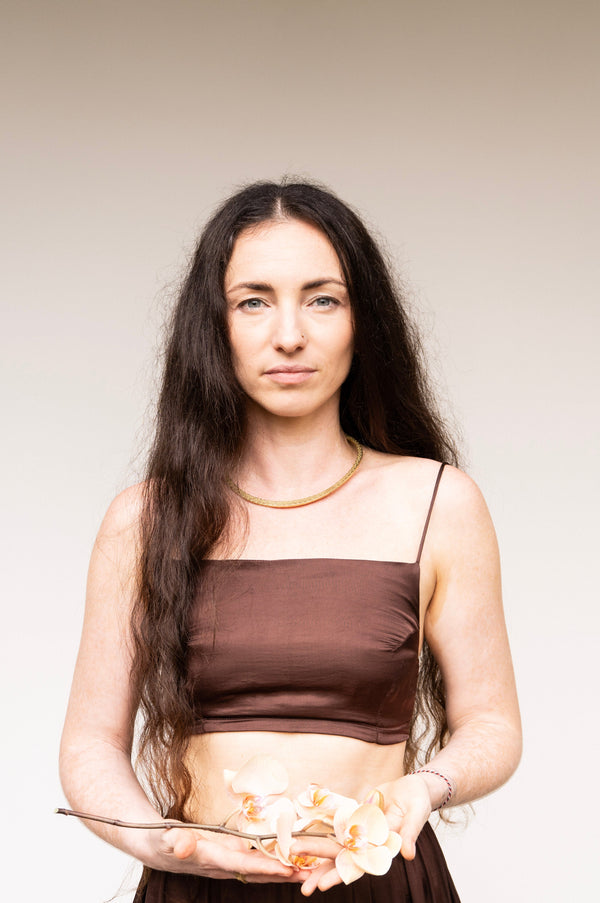 Rui Shirt — Lyocell Silk — Earth Cacao