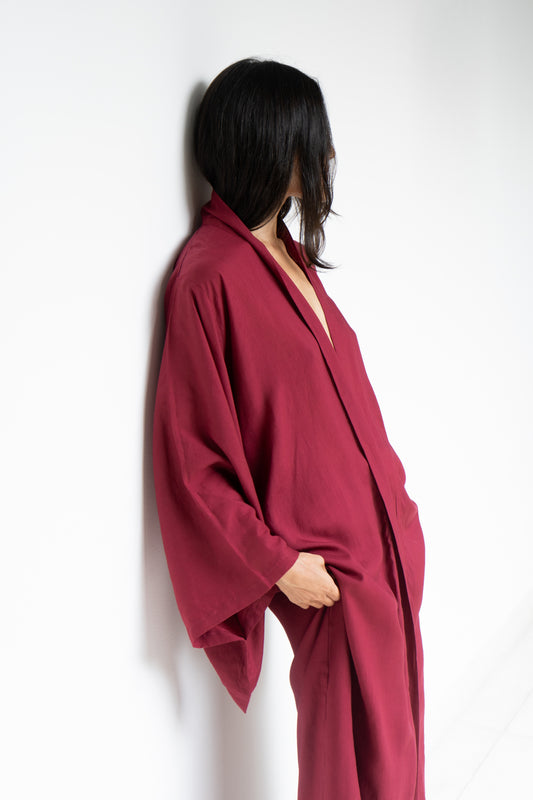Nuwa Kimono - Tencel - Cherry Red