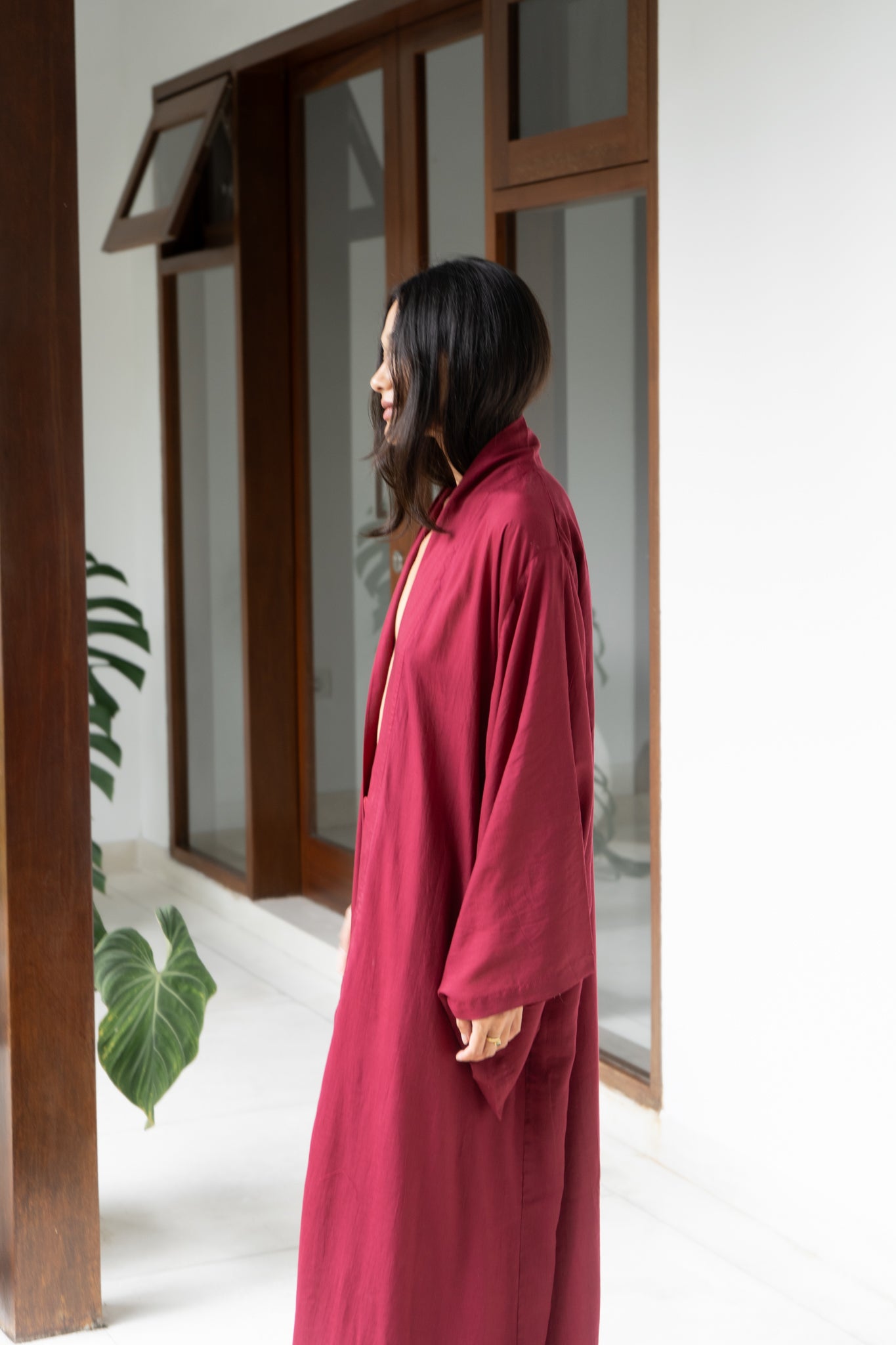 Nuwa Kimono - Tencel - Cherry Red