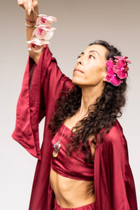 Aset Kimono in Sacred Maroon