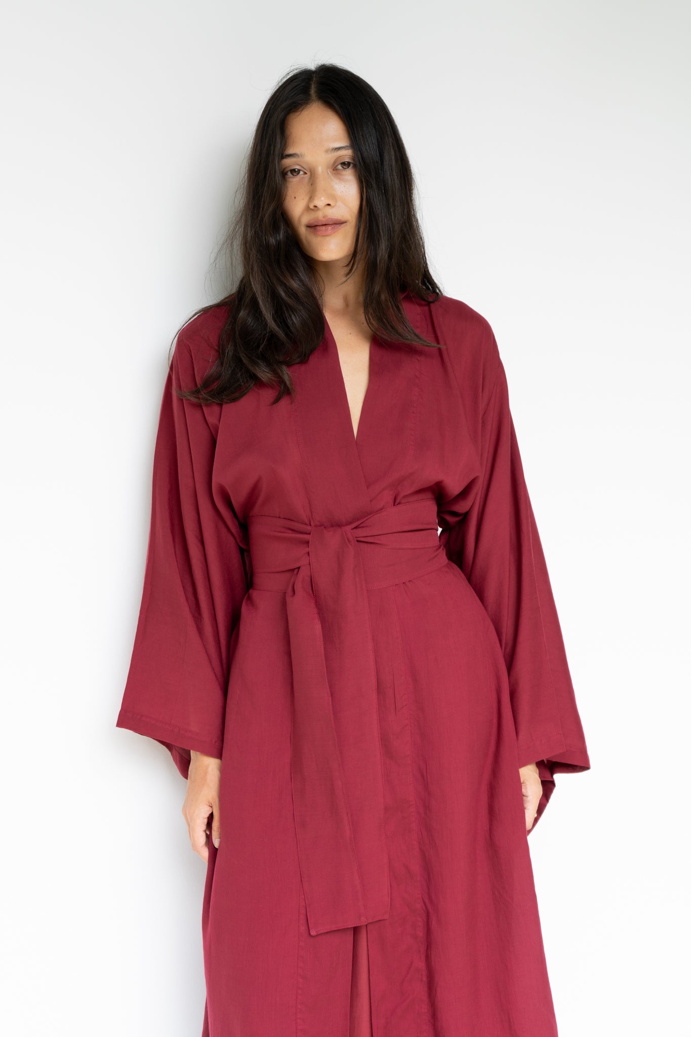Nuwa Kimono - Tencel - Cherry Red