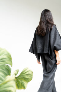 Makoto Pant, Linen, Black Onyx, view 7