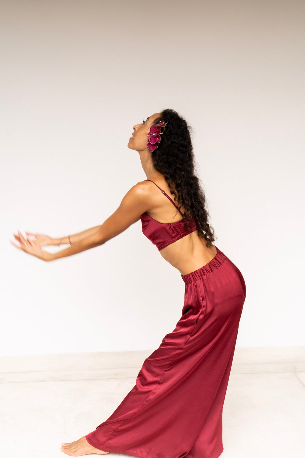 Ting Pant in Sacred Maroon