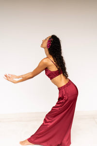 Ting Pant in Sacred Maroon