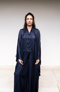 Aset Kimono — Lyocell Silk — Midnight Blue