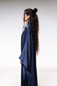 Aset Kimono — Lyocell Silk — Midnight Blue