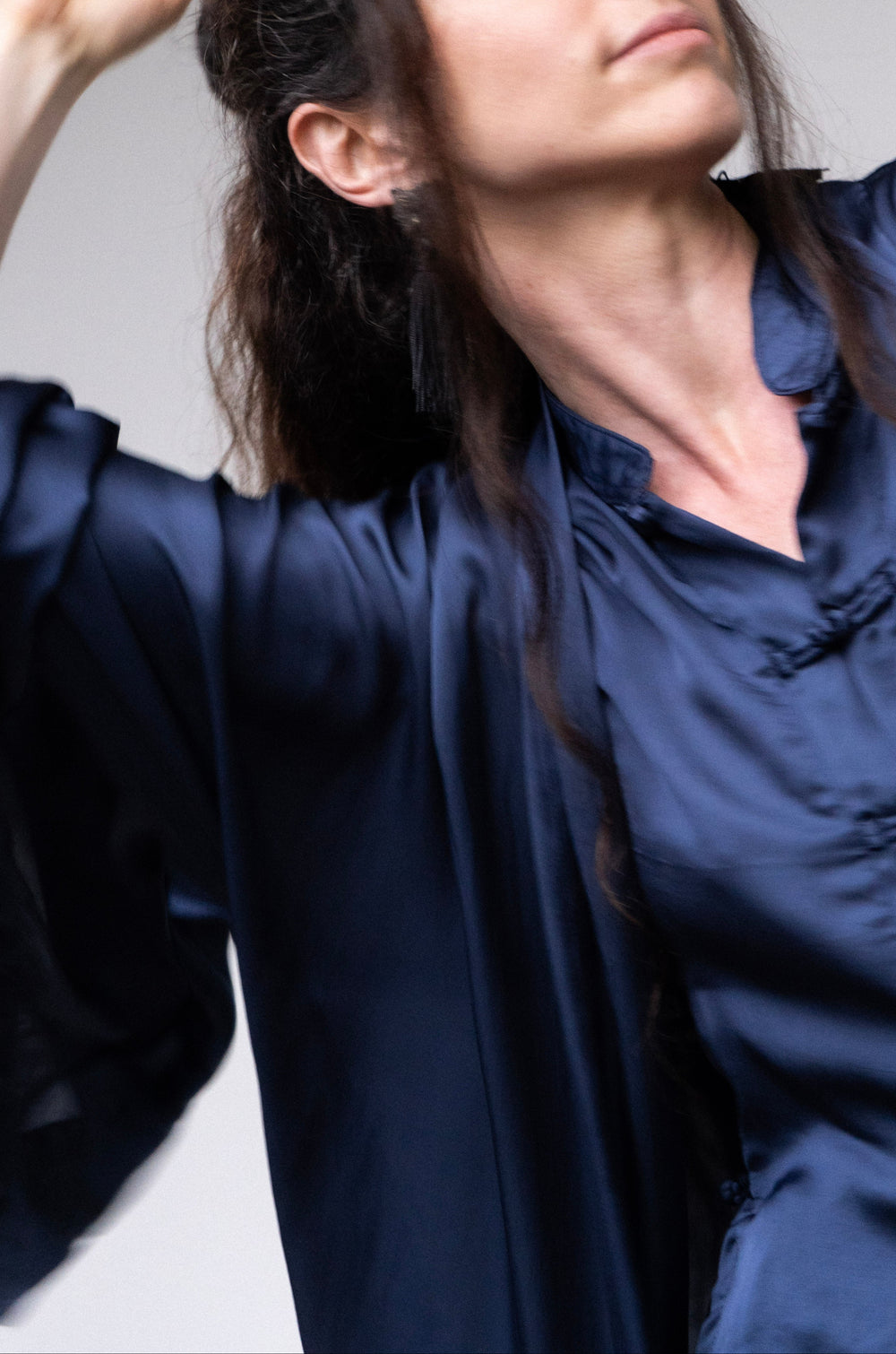 Aset Kimono — Lyocell Silk — Midnight Blue
