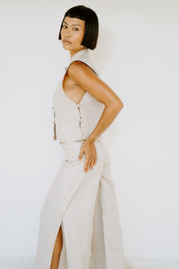 Lin Vest – Linen – Natural Linen