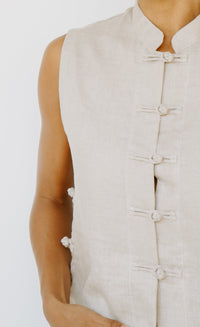 Lin Vest – Linen – Natural Linen