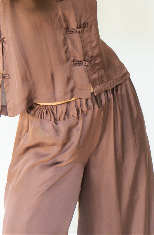 Ting Pants – Lyocell Silk – Earth Cacao