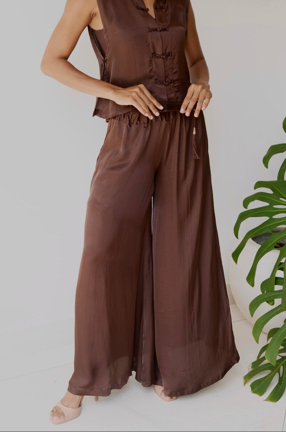Ting Pants – Lyocell Silk – Earth Cacao
