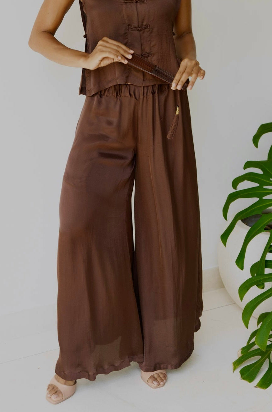 Ting Pants – Lyocell Silk – Earth Cacao