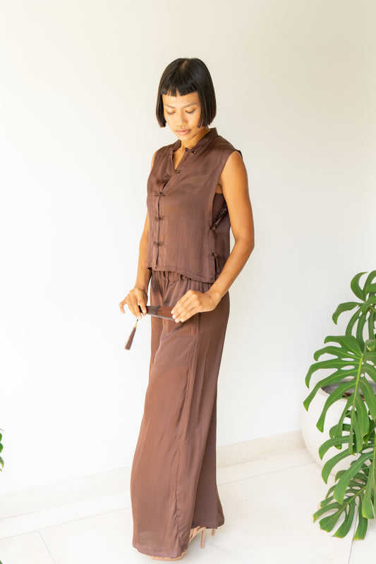 Ting Pants – Lyocell Silk – Earth Cacao