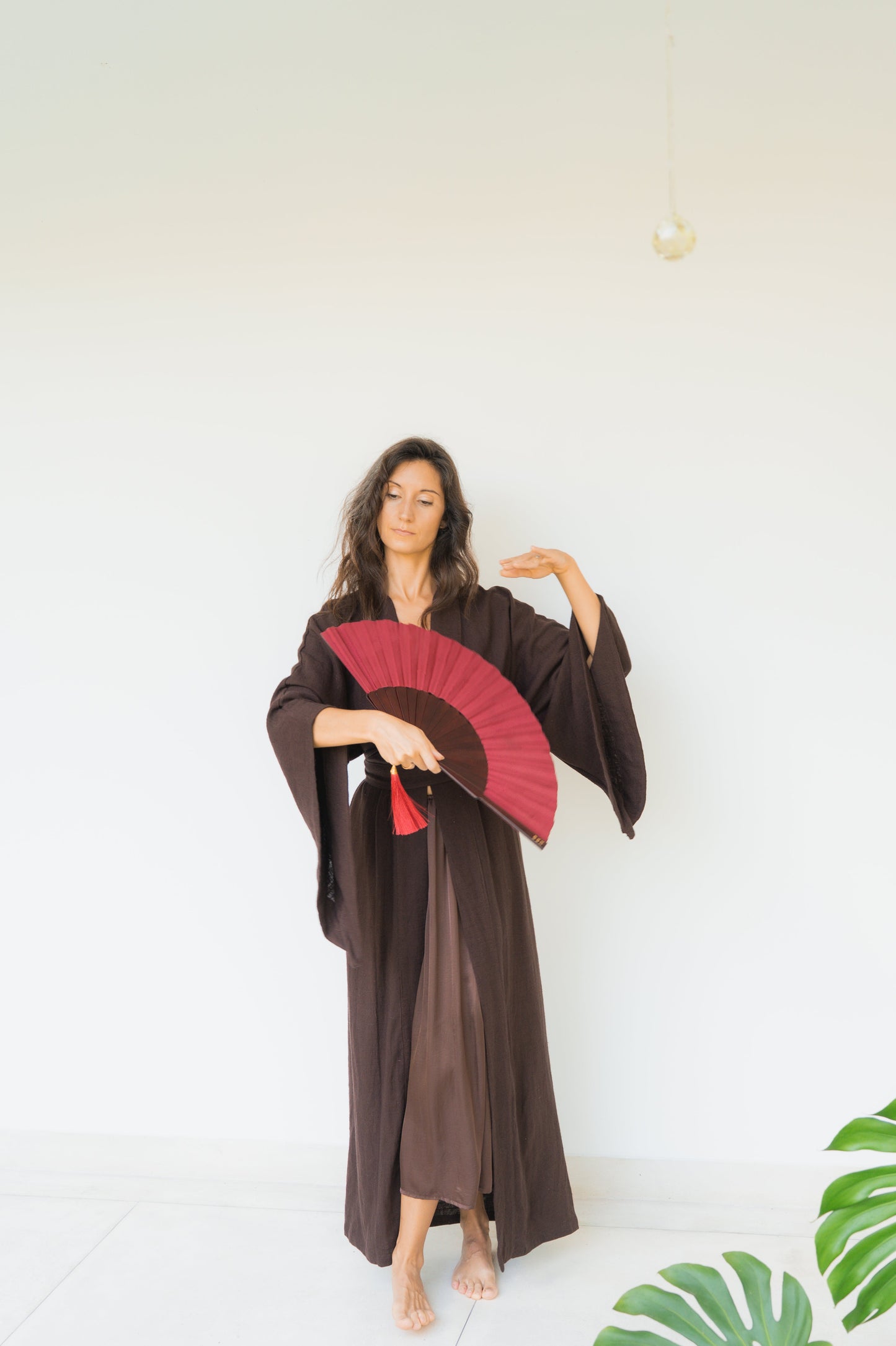 Aset Kimono – Linen Hemp – Dark Chocolate