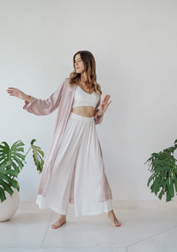 Lotus Kimono - Silk Viscose - Lavender Tiyara Soul Wear