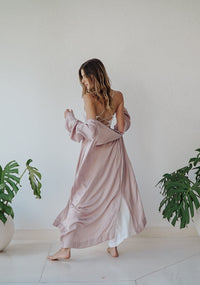 Lotus Kimono - Silk Viscose - Lavender Tiyara Soul Wear