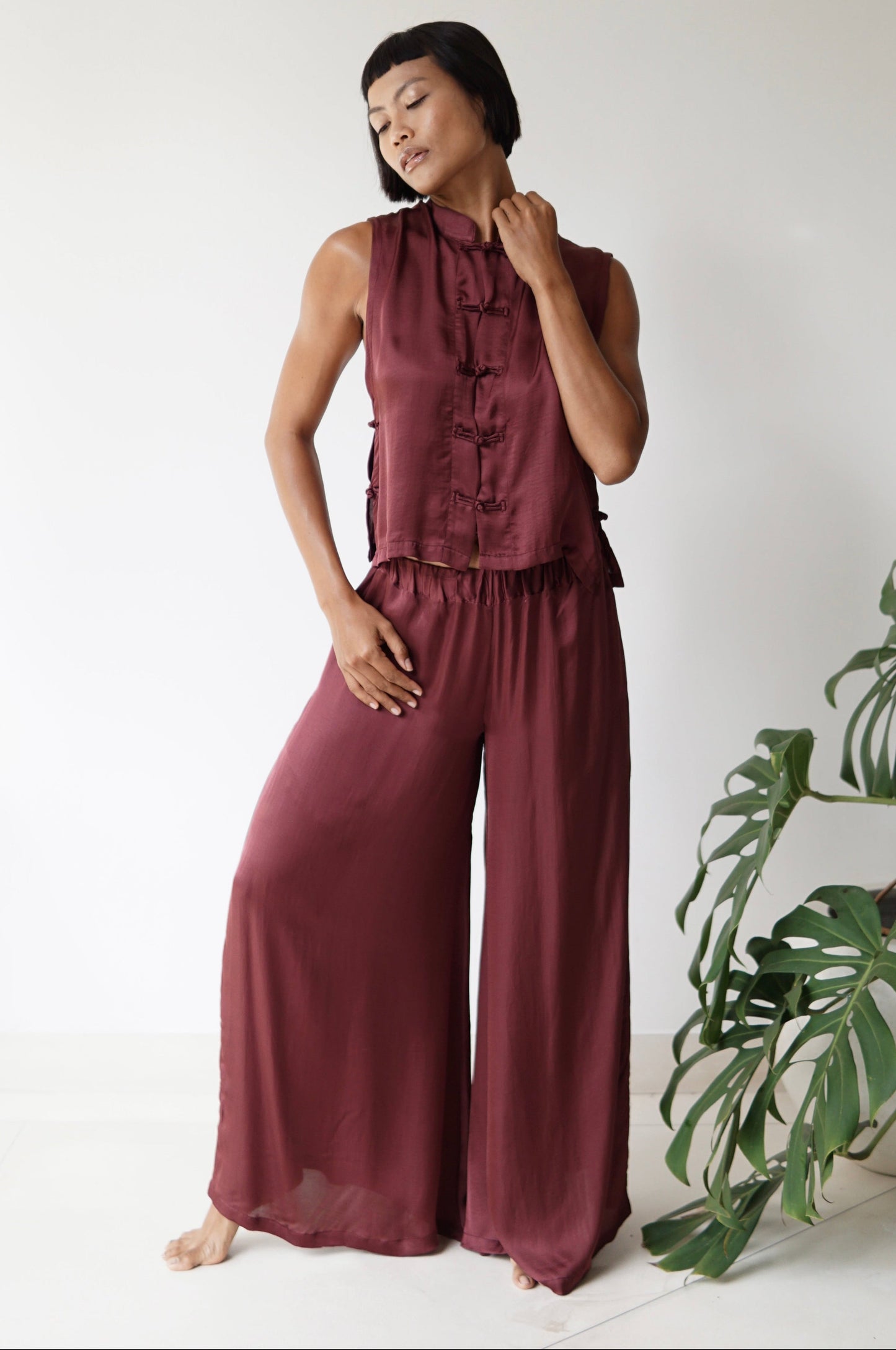 Ting Pants – Lyocell Silk – Autumn Plum