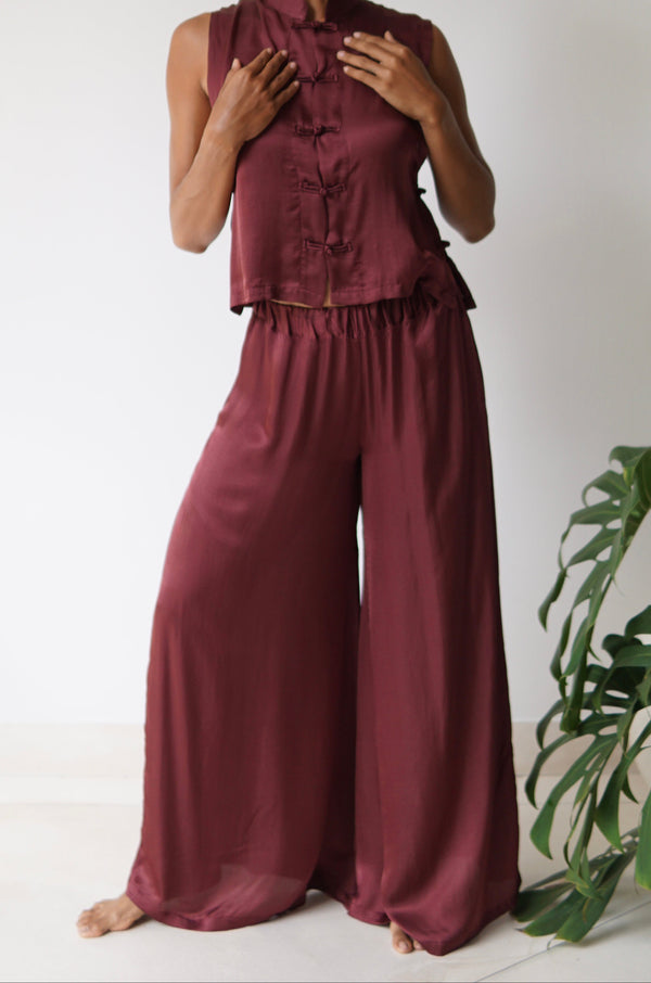 Ting Pants — Lyocell Silk — Autumn Plum