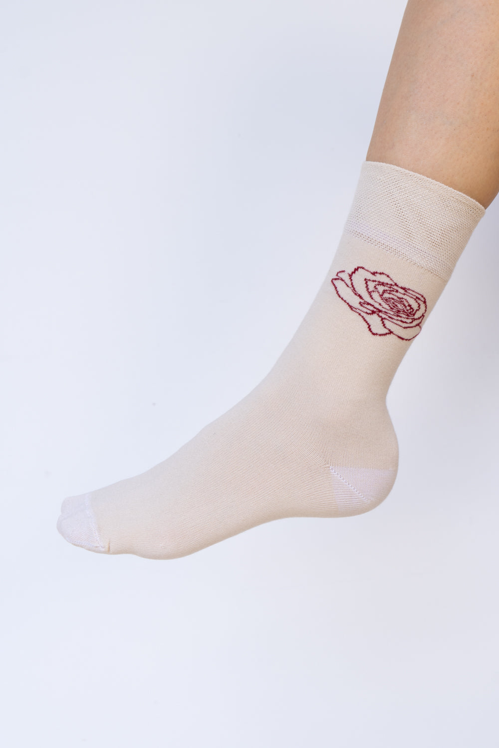 Rose Sock - Beige Sand Cotton
