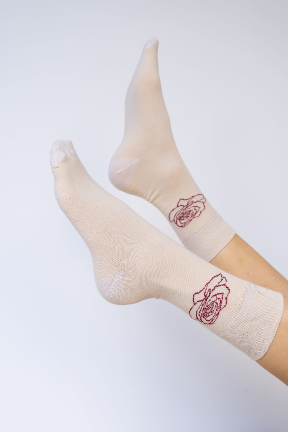 Rose Sock - Beige Sand Cotton