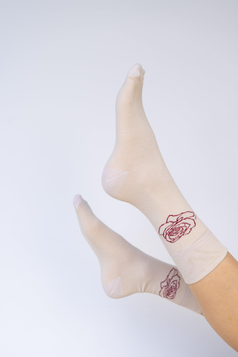 Rose Sock - Beige Sand Cotton