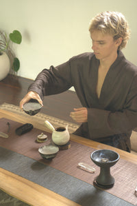Shen Kimono, Linen, Wood Brown, view 8