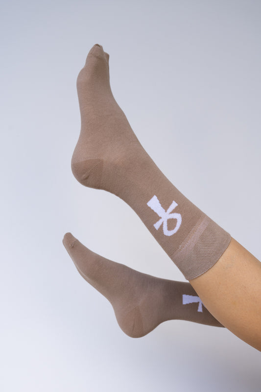 Ankh Sock - Sandstone Brown - Cotton