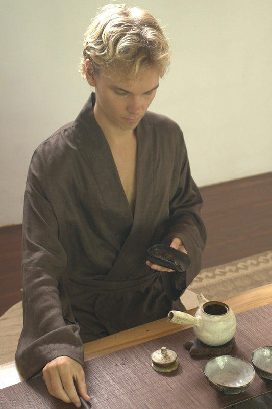 Lotus Kimono – Premium Rayon – Earth Cacao