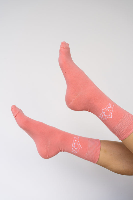 Lotus Sock - Peach Cotton