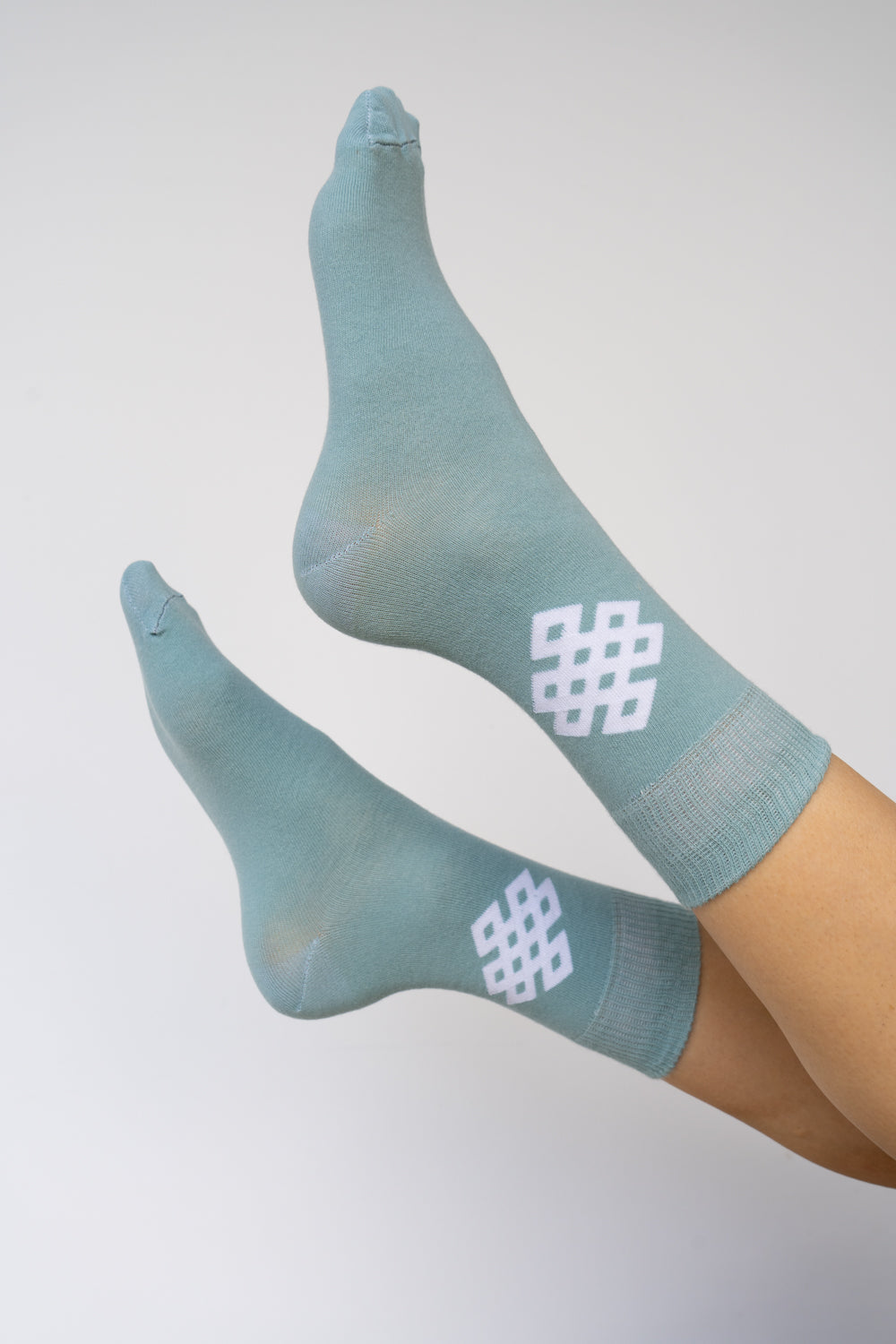 Infinity Symbol Socks – Sage Cotton