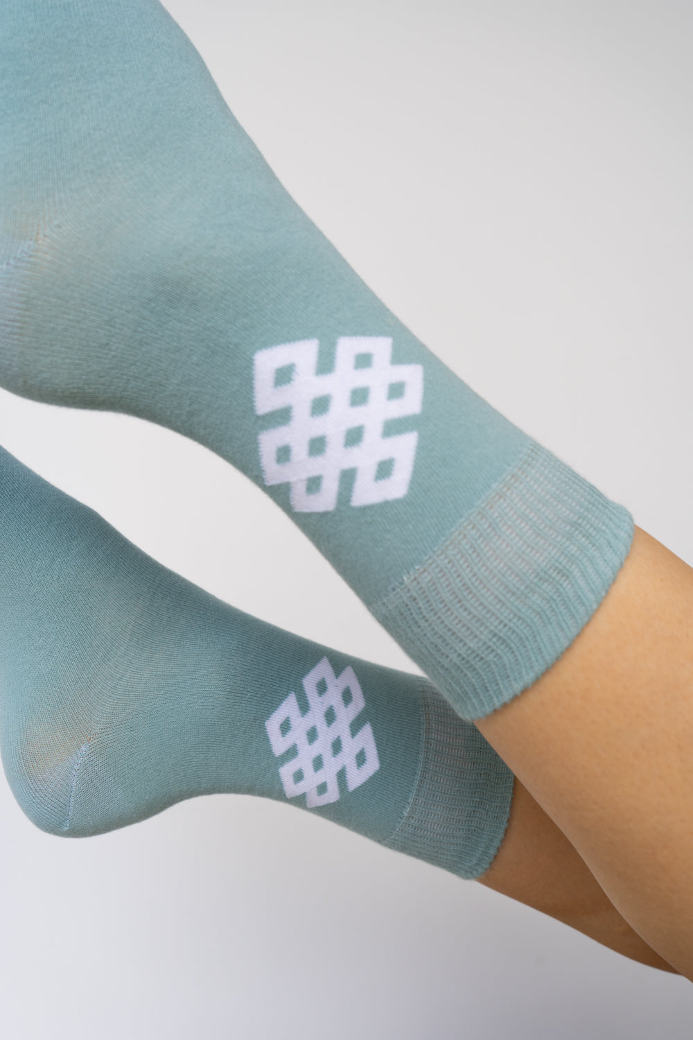 Infinity Symbol Socks – Sage Cotton