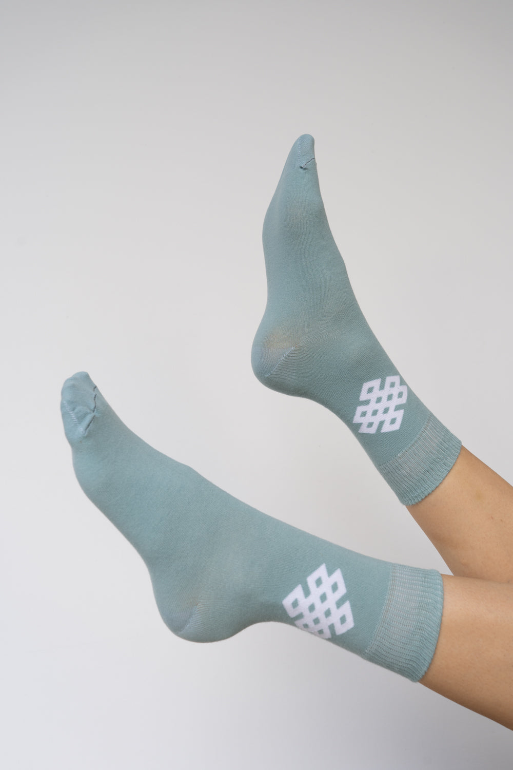 Infinity Symbol Socks – Sage Cotton