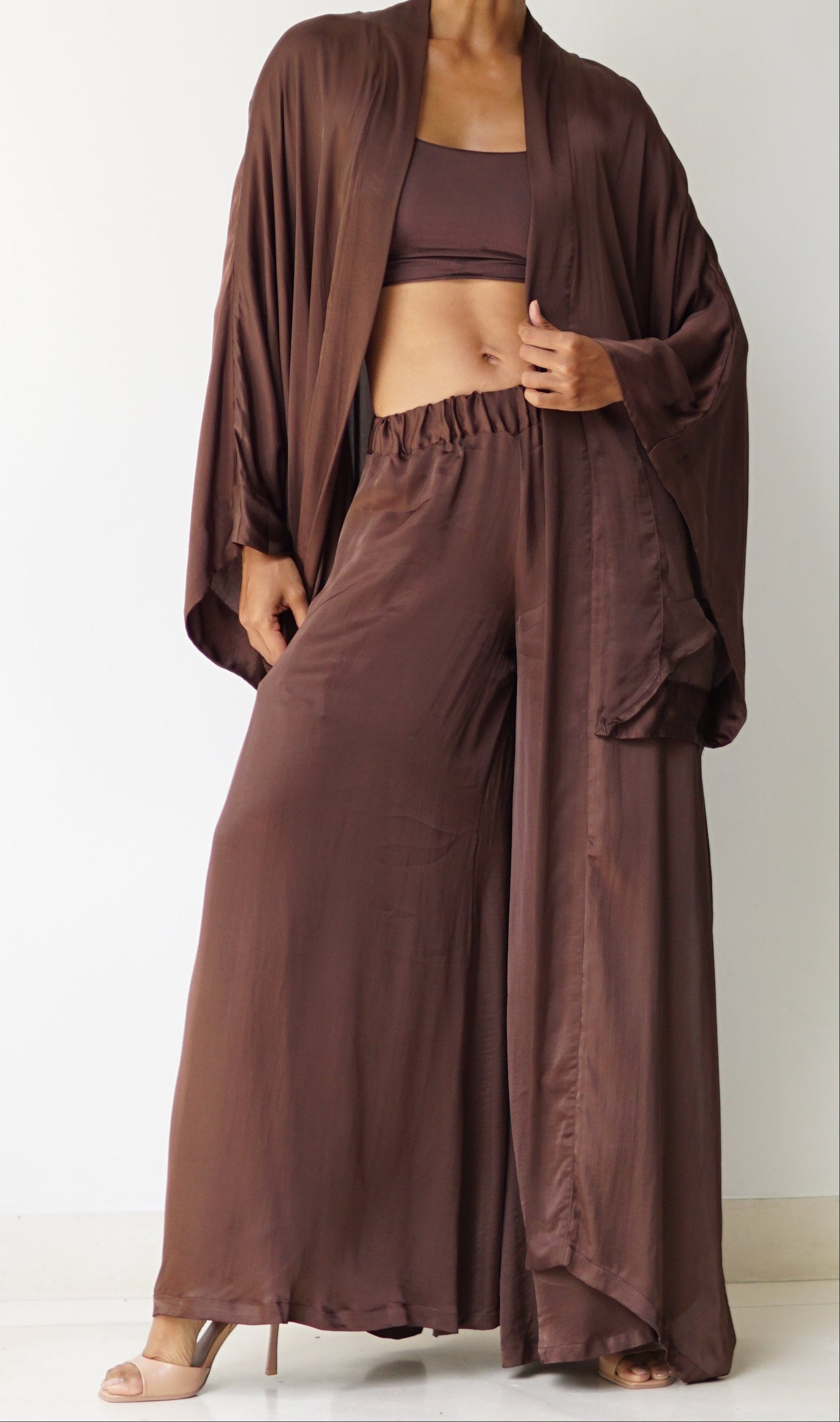 Aset Kimono – Lyocell Silk – Earth Cacao