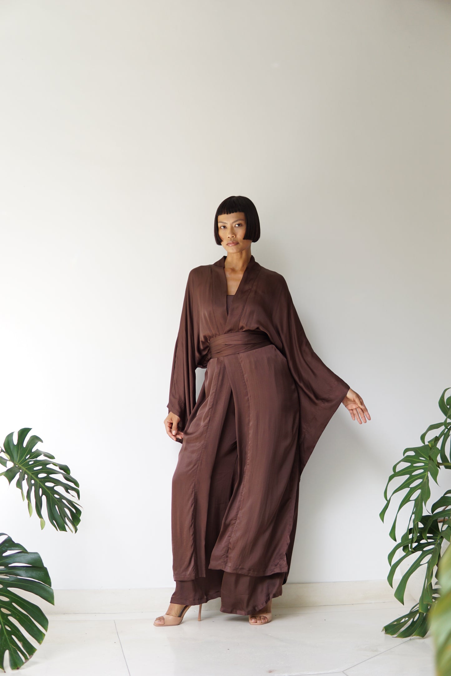 Aset Kimono – Lyocell Silk – Earth Cacao