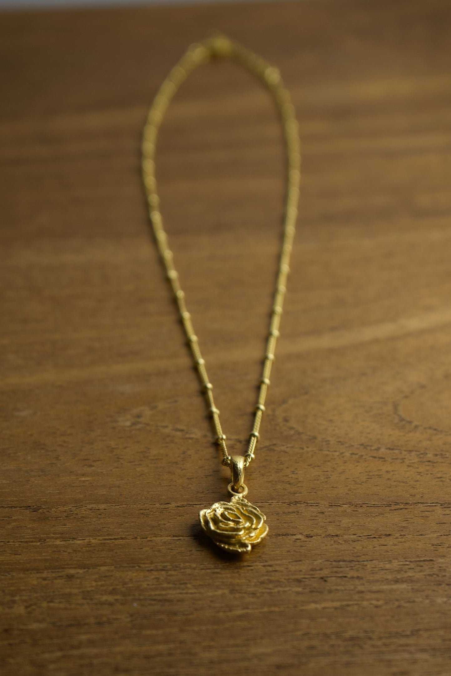 Rose of Magdalena Necklace - 18K Gold Plated Sterling Silver