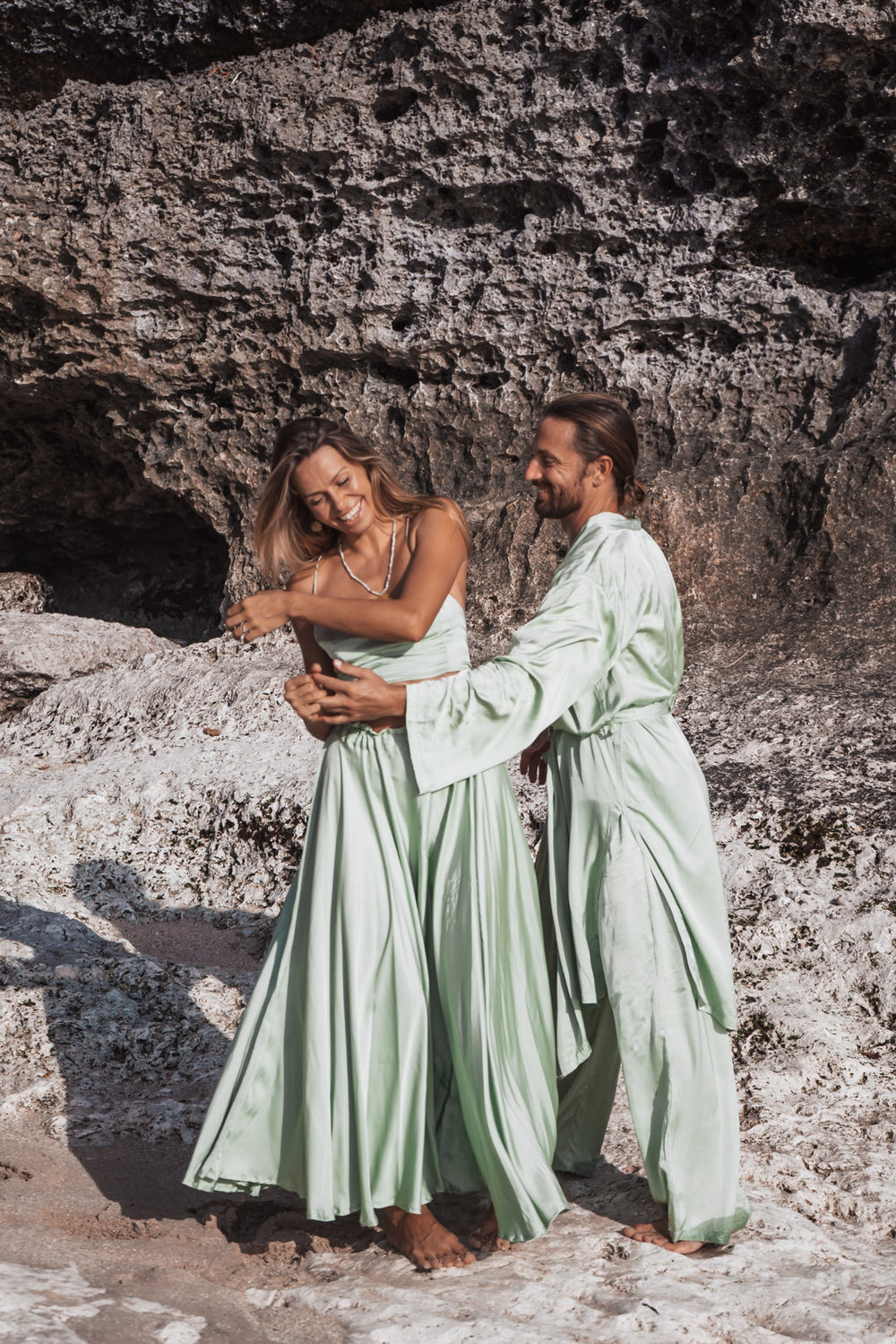Dao Pant - Silk Viscose - Fresh Sage Tiyara Soul Wear