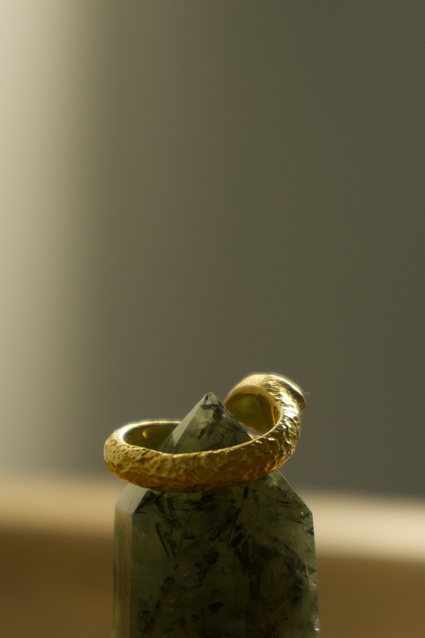 Citrine Emerald Snake Ring