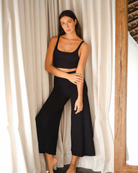 Sia Top - Bamboo - Black Onyx Tiyara Soul Wear