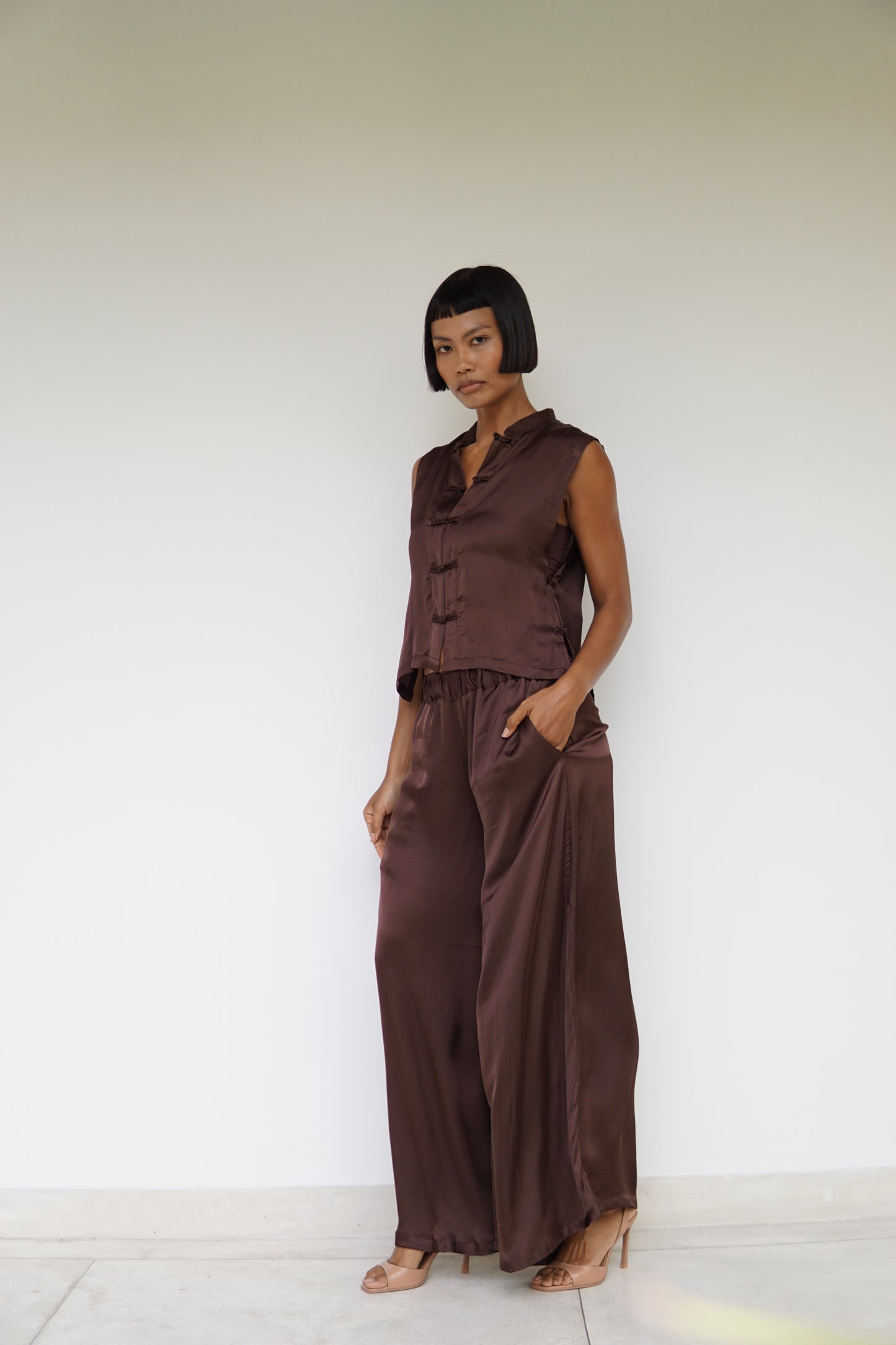 Ting Pants – Lyocell Silk – Earth Cacao