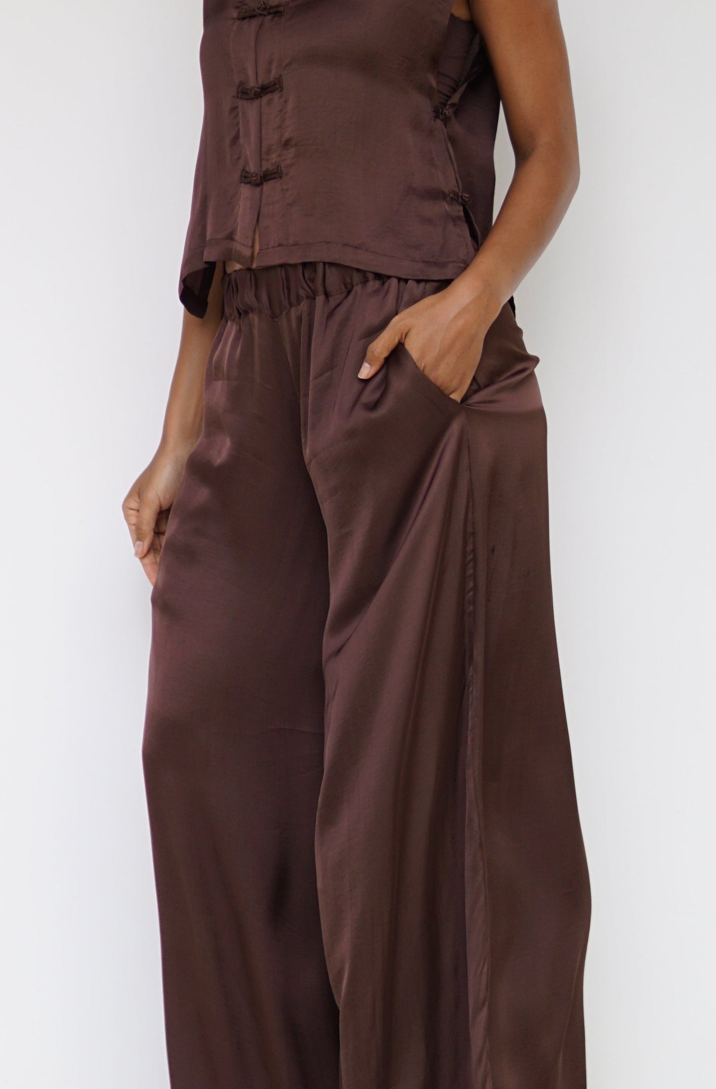 Ting Pants – Lyocell Silk – Earth Cacao